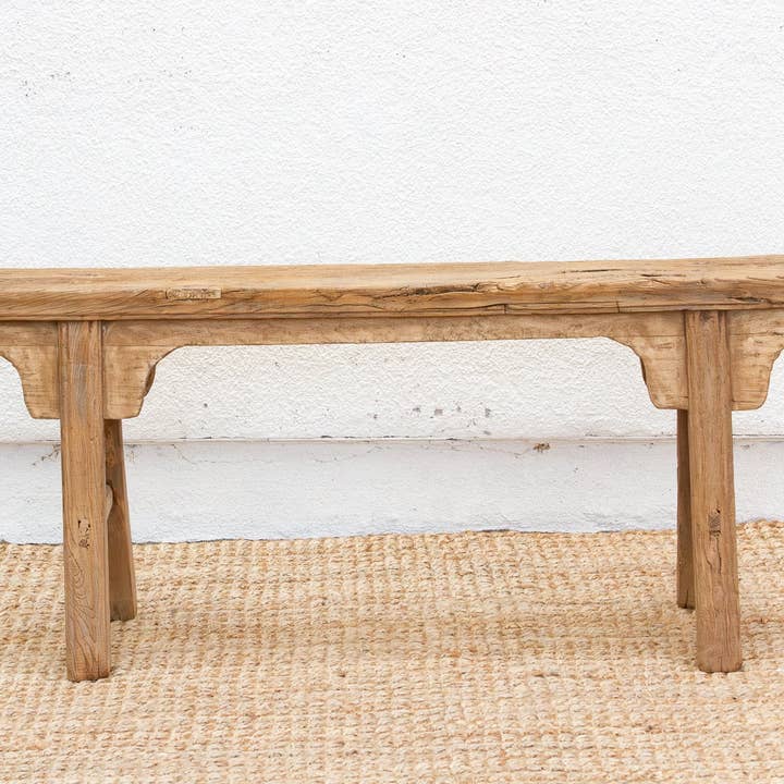 Panca in legno lunga 48" con fascino autentico per la vendita all'ingrosso da parte di De-cor