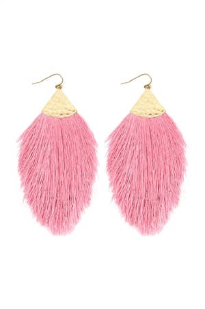MYS Wholesale Inc - Wholesale Tassel Earrings - Tassel With Hammer Metal Hook Drop Earrings38