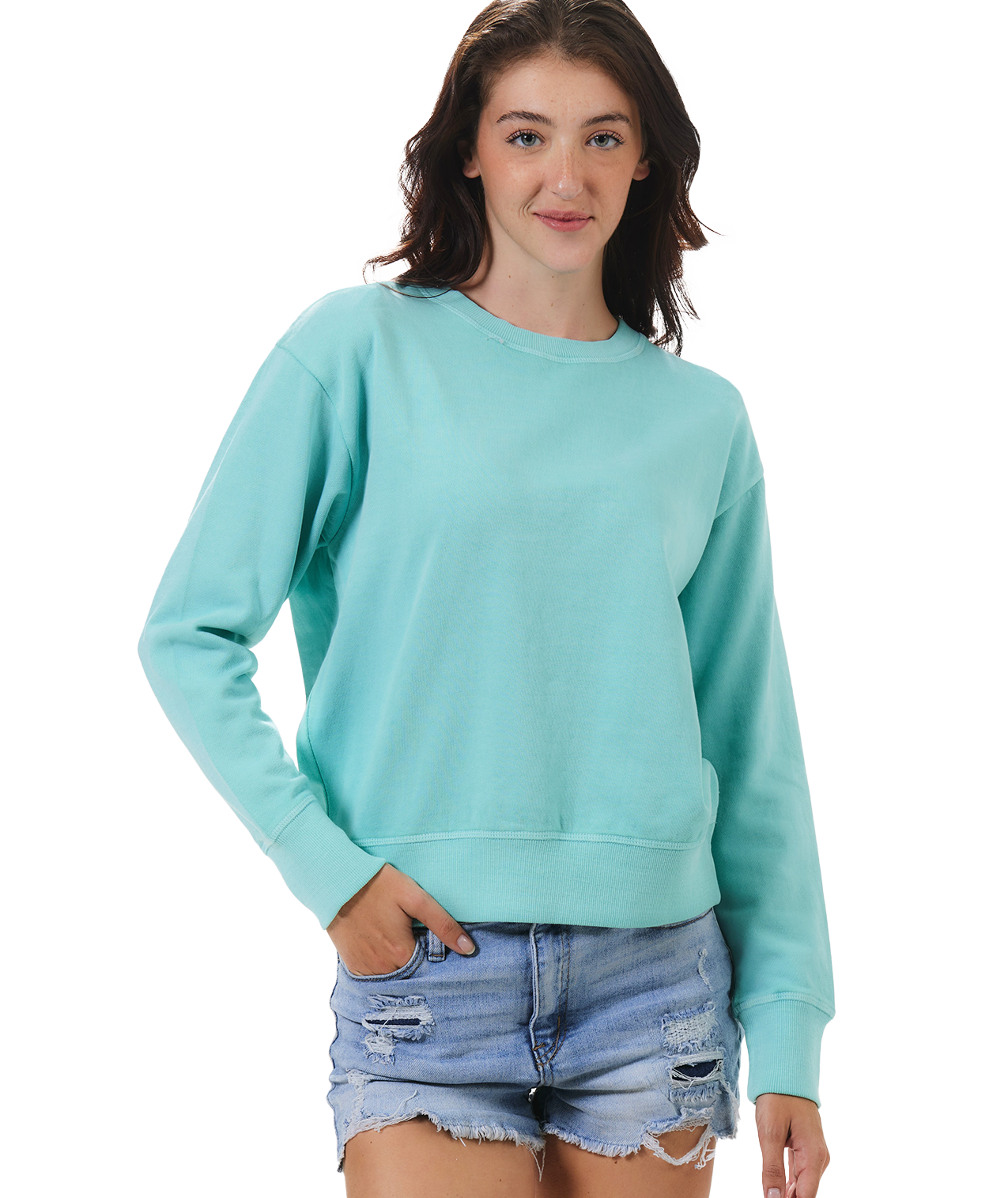 U.S. Apparel - Wholesale Sweatshirt - Women's - Ladies Garment Dyed Crew Fleece30