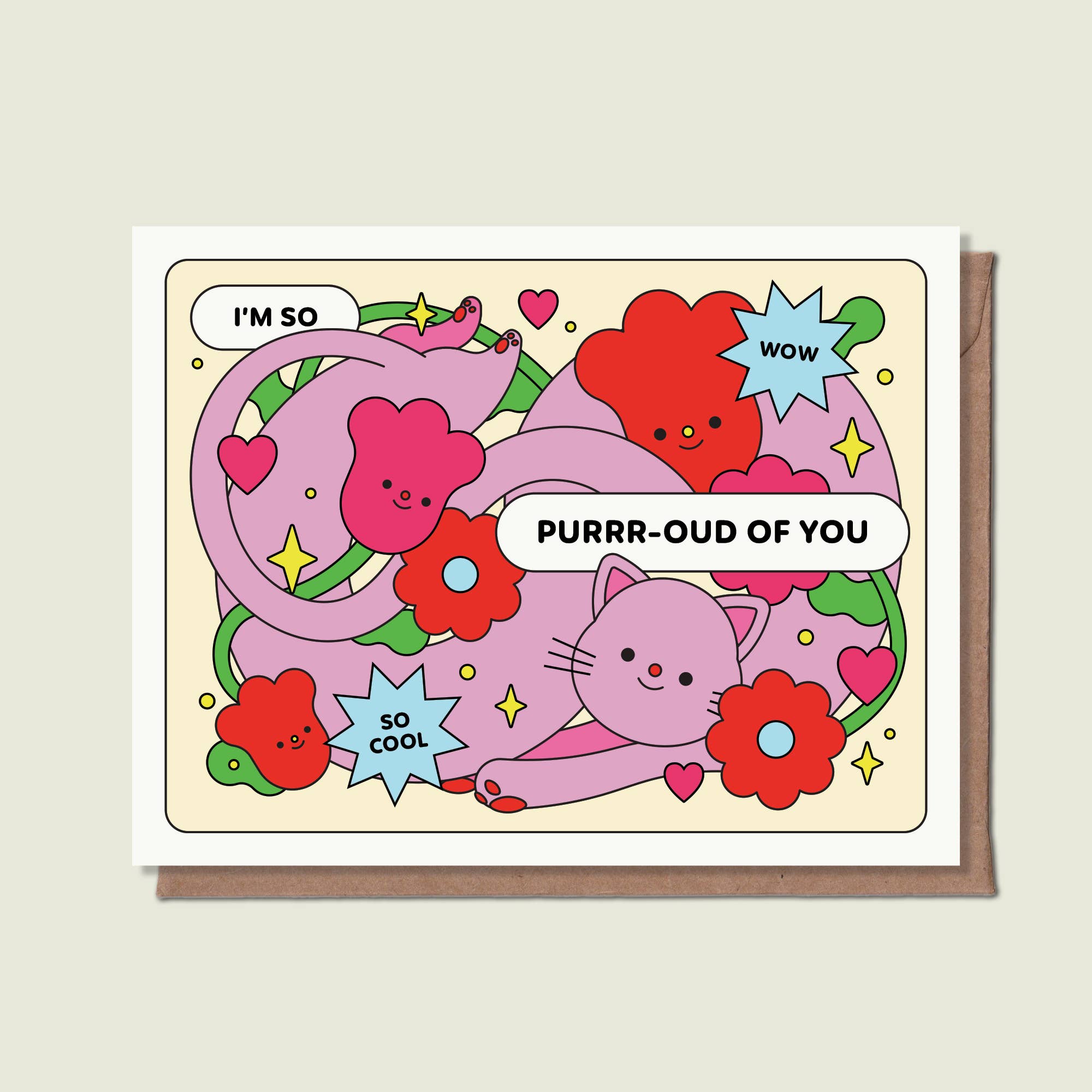 Épée Lapin Studio - Wholesale Everyday Greeting Card - I'm So Purrr-oud Of You Greeting Card