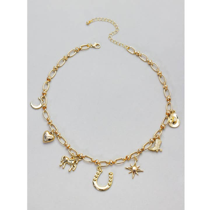 COLLIER CHAÎNE CHARME OCCIDENTAL SEPT pour la vente par Girly