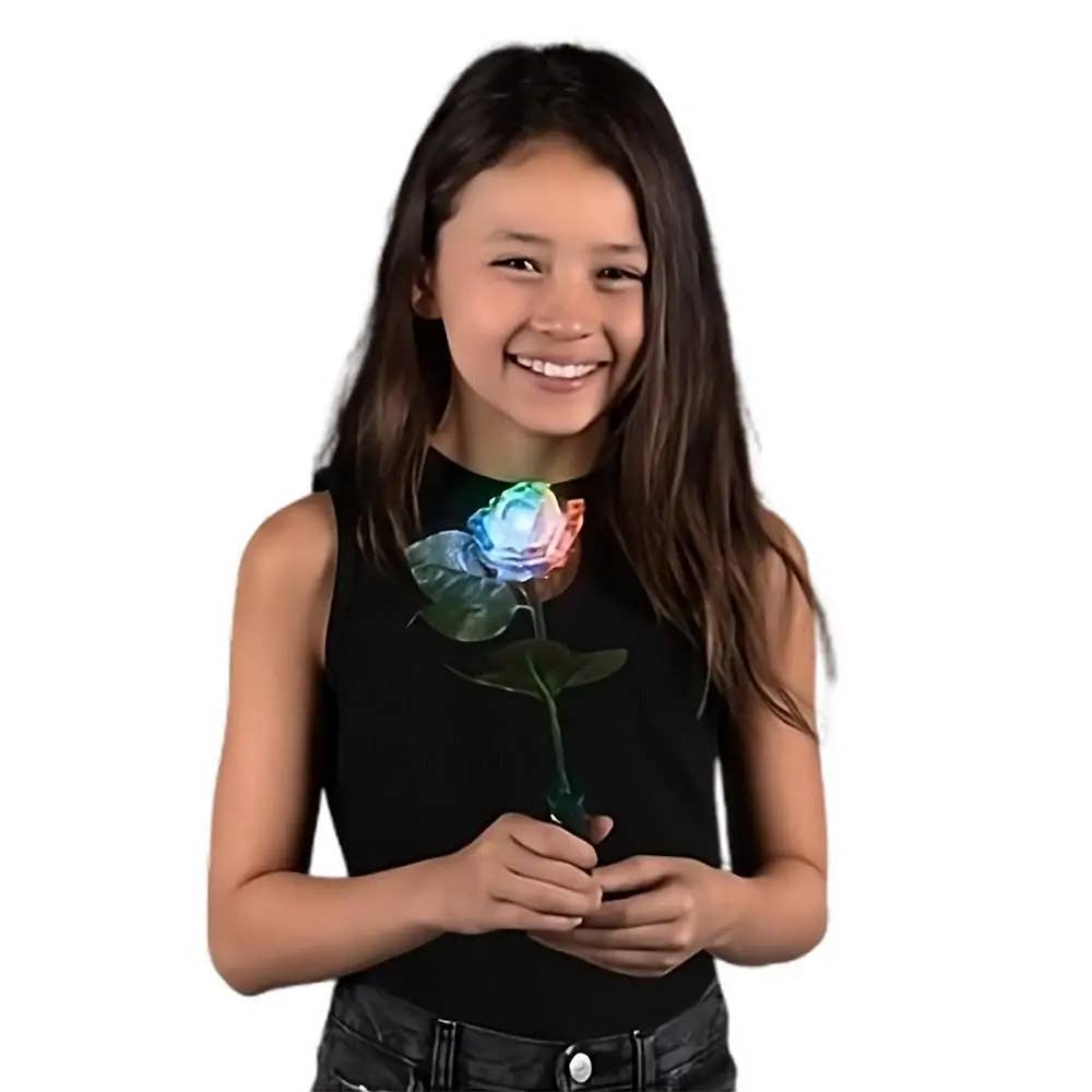 Blinkee.com, LLC - Vendita all'ingrosso Giocattolo luminoso - Bambini e neonati - Petali iridescenti di rosa multicolore illuminati