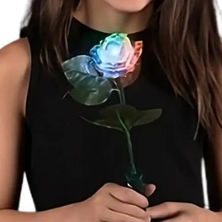Multicolor Light Up Rose Iridescent Petals for wholesale by Blinkee.com, LLC