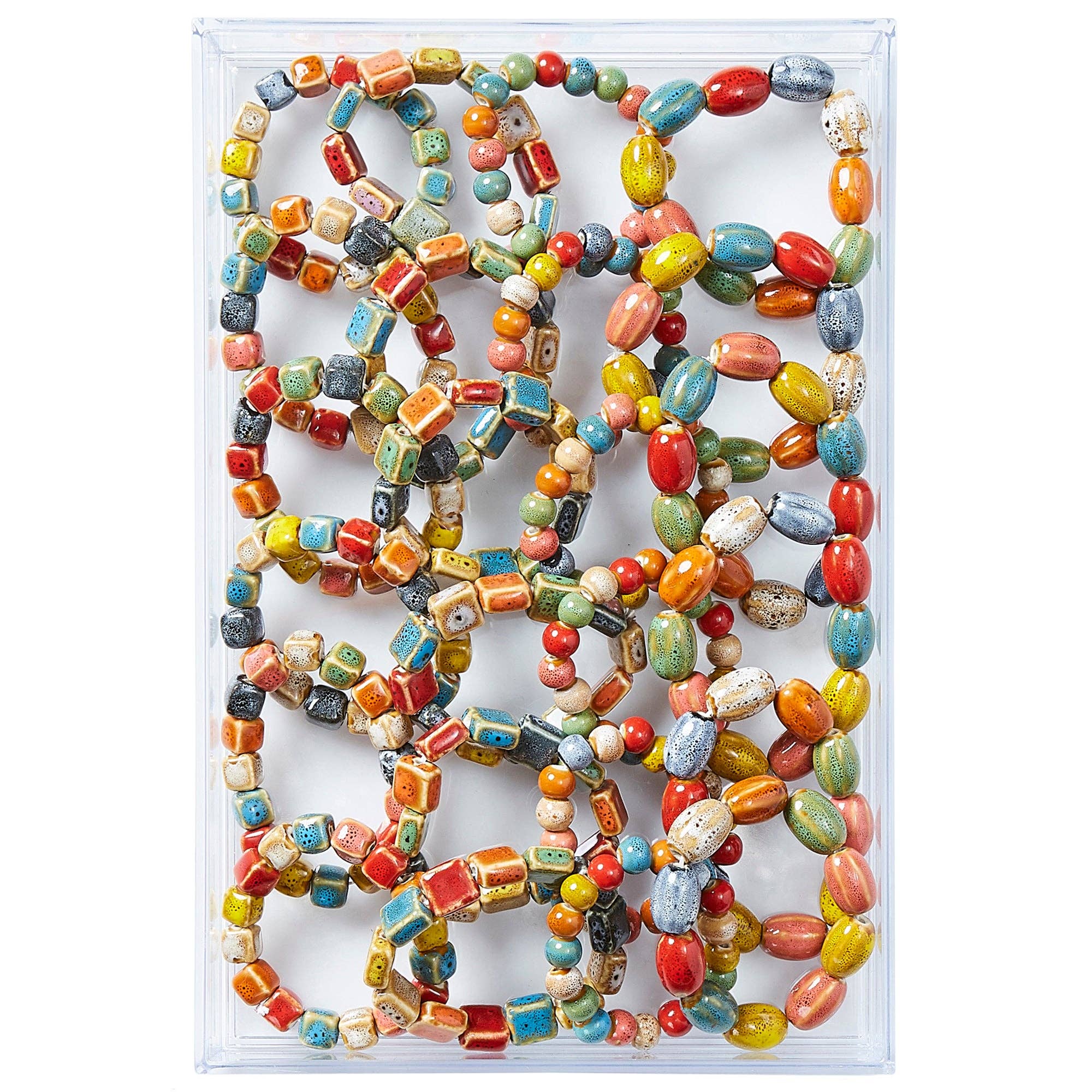 Hadley Wren – Pulseira de missangas por atacado – Pulseira de Argila Multicolorida com Contas Grandes - Pacote com 24 Formas Variadas2