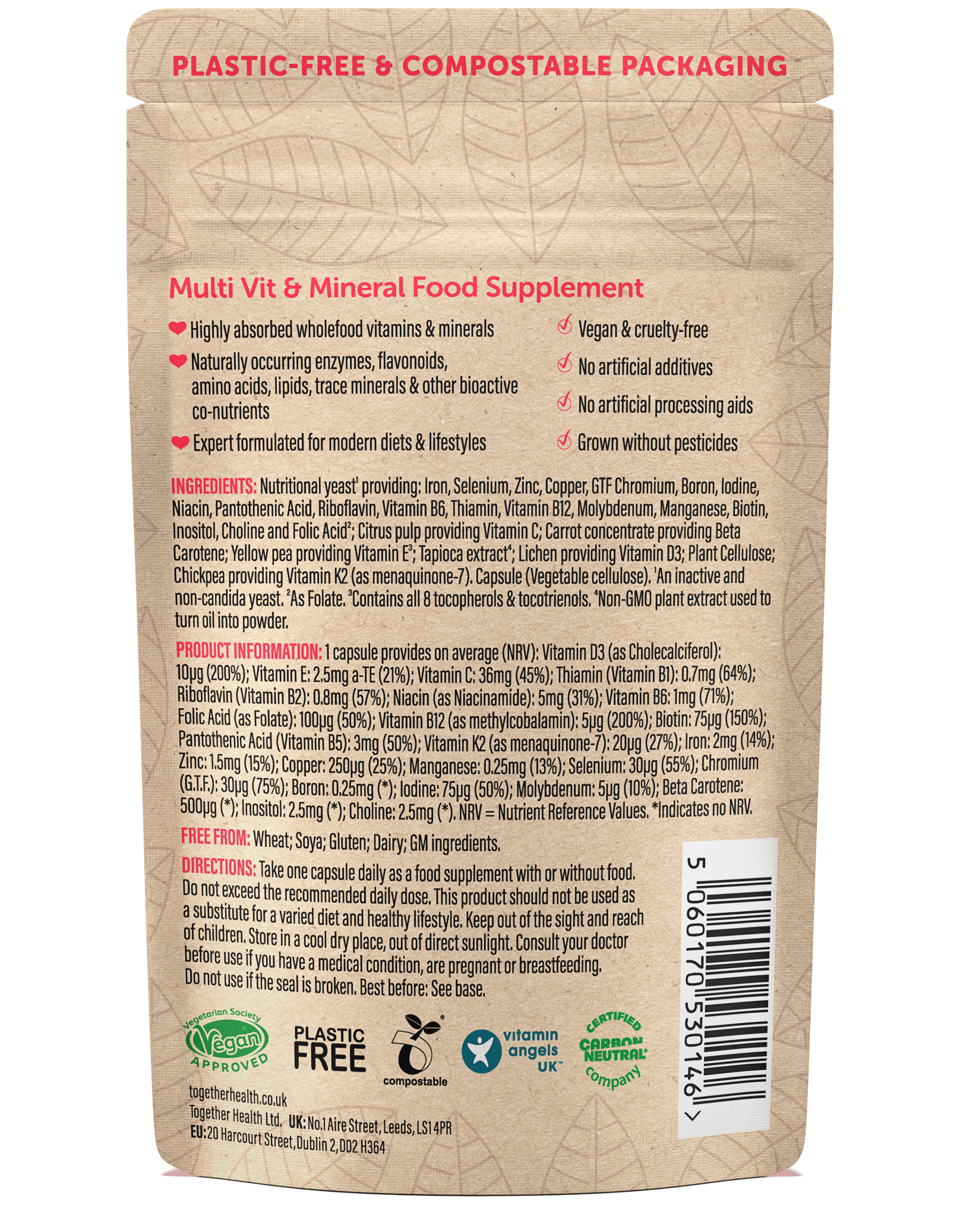 Together Health – wholesale Oral supplement/vitamin – Multivitamin – Vegan – 30 Capsules1