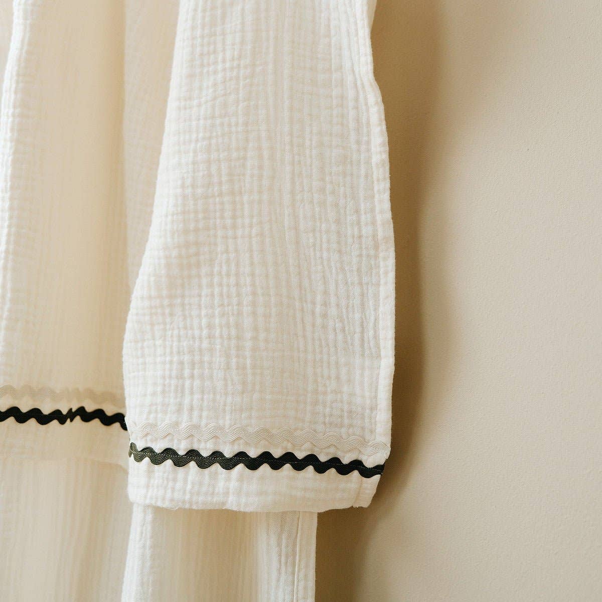 Cocoeko - Wholesale Curtain - Double gauze cotton panel ECRU / KHAKI1