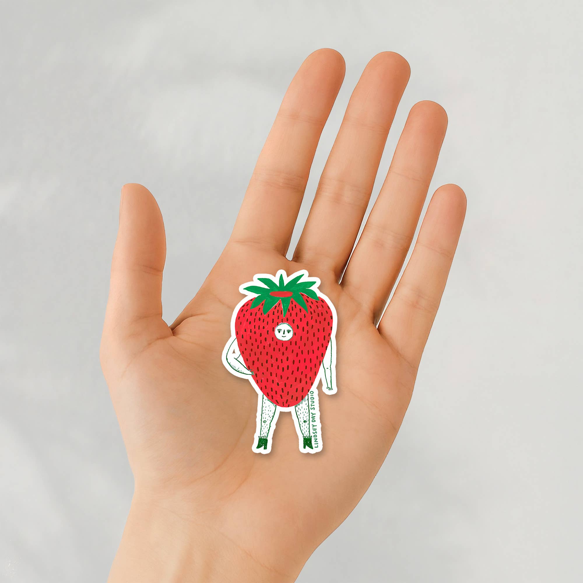 Lindsey Day Studio - Wholesale Sticker - Mr. Strawberry Sticker, Food Sticker, Funny Sticker8