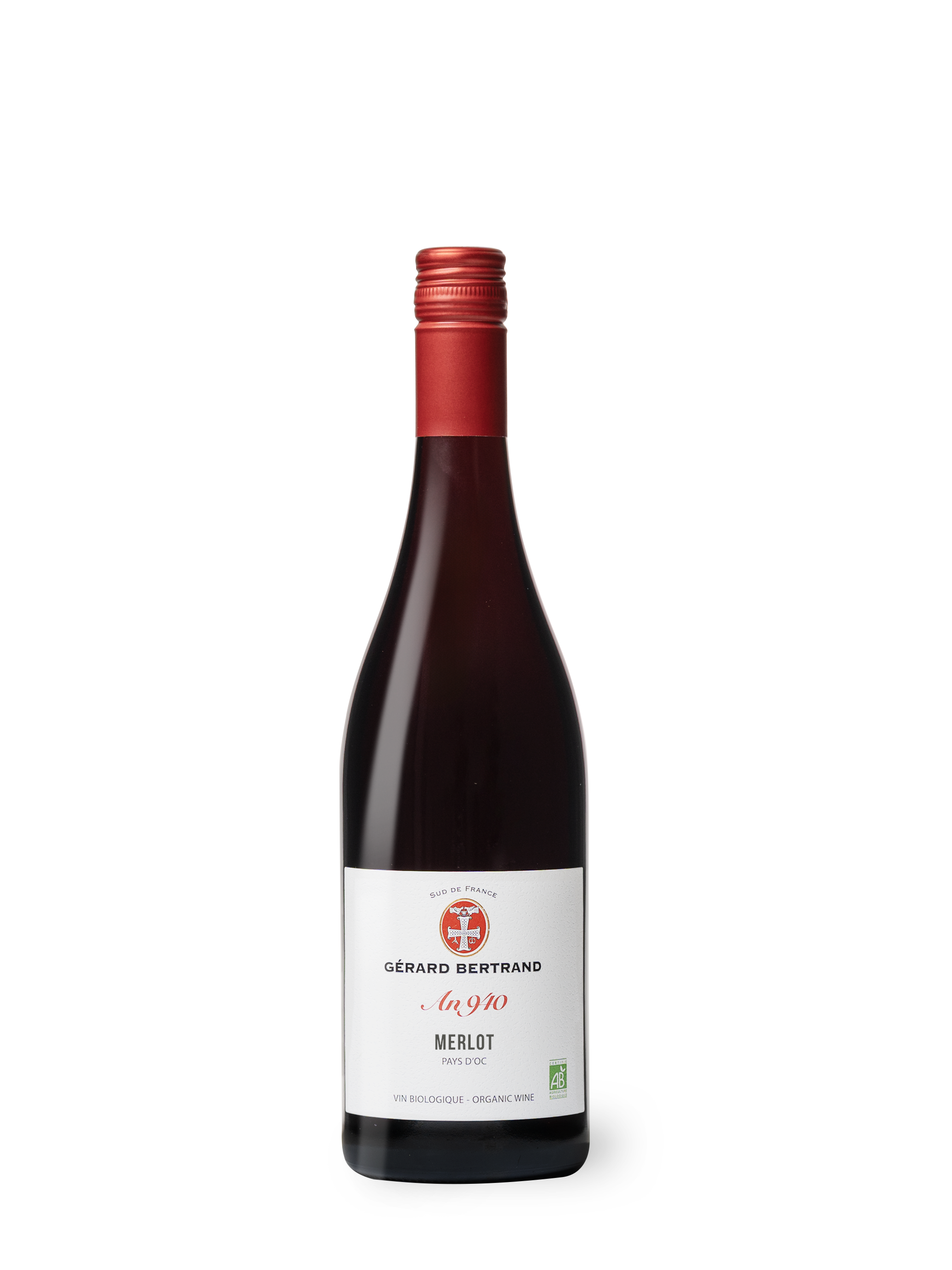 Gérard Bertrand – wholesale Rött vin – Héritage "År 940" Merlot Ekologisk 2022 75cl0