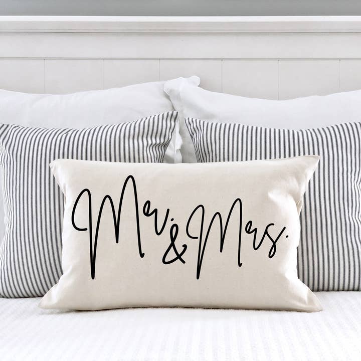 Mr. and Mrs. Throw Pillow - Spring Decor for wholesale by LuckTen