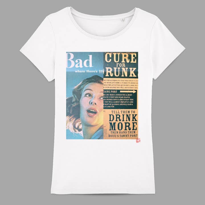Slim-fit dames T-shirt drunk_chiari voor wholesale door Mary Cotton Couture