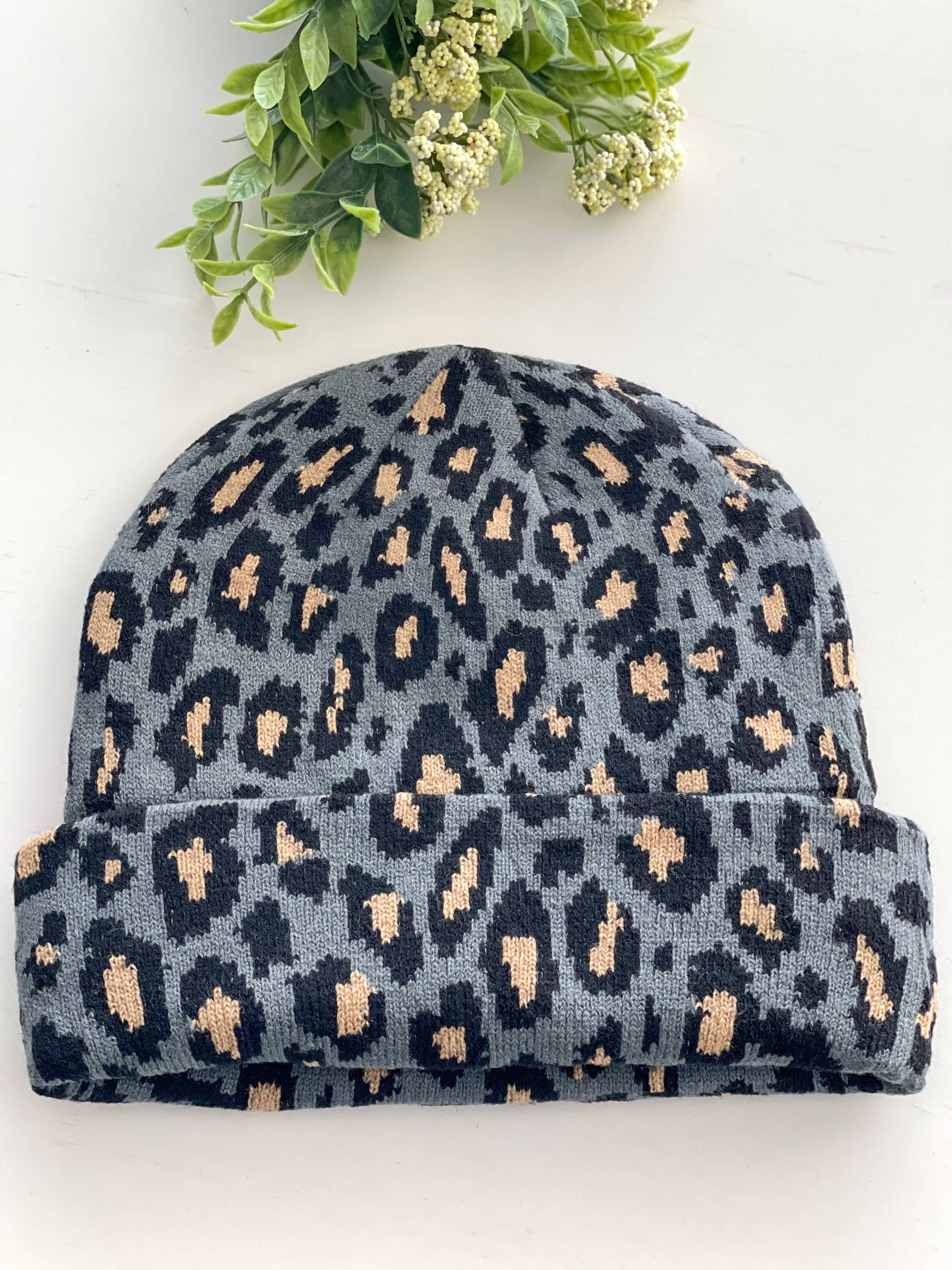 leopard carhartt beanie