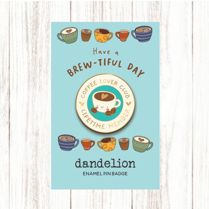 Clube dos Amantes de Café - Emblema por atacado de Dandelion Stationery