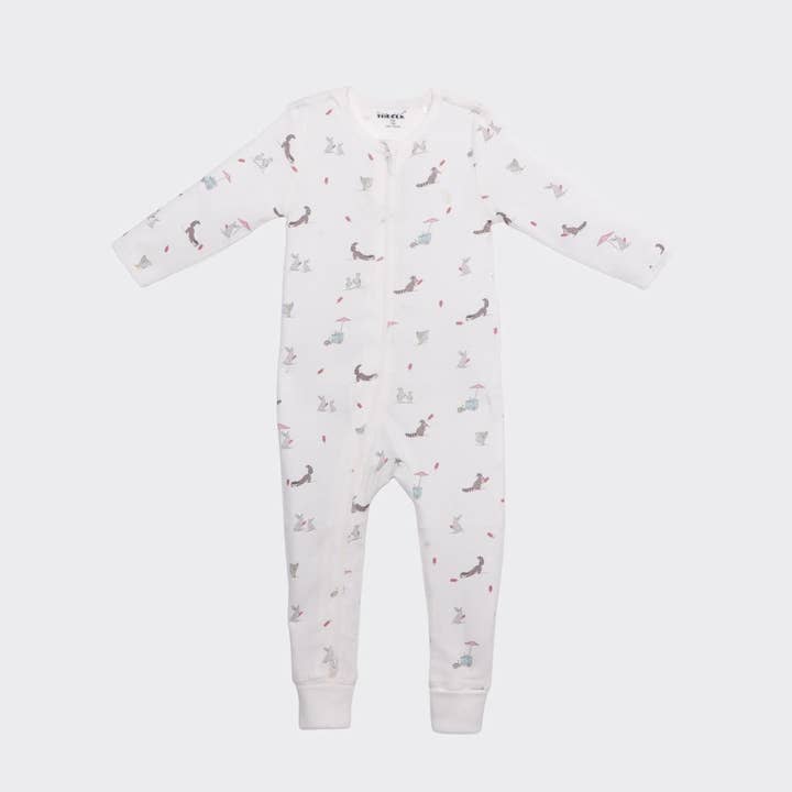 Racoon Play and Grow Rib Foot Zippy por atacado de The Elk Baby