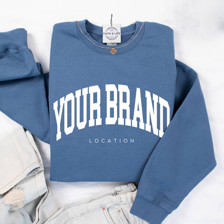 Faith & Life Christian Brands - Wholesale Graphic Sweatshirt - Women's - Custom Pilates Studio Personalized Crewneck Sweatshirt