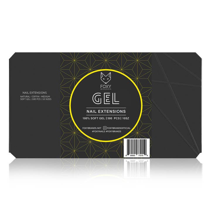 Foxy Brands - Wholesale Press-On/Fake Nails - Soft Gel Tips - Medium Coffin (500 Pcs)2