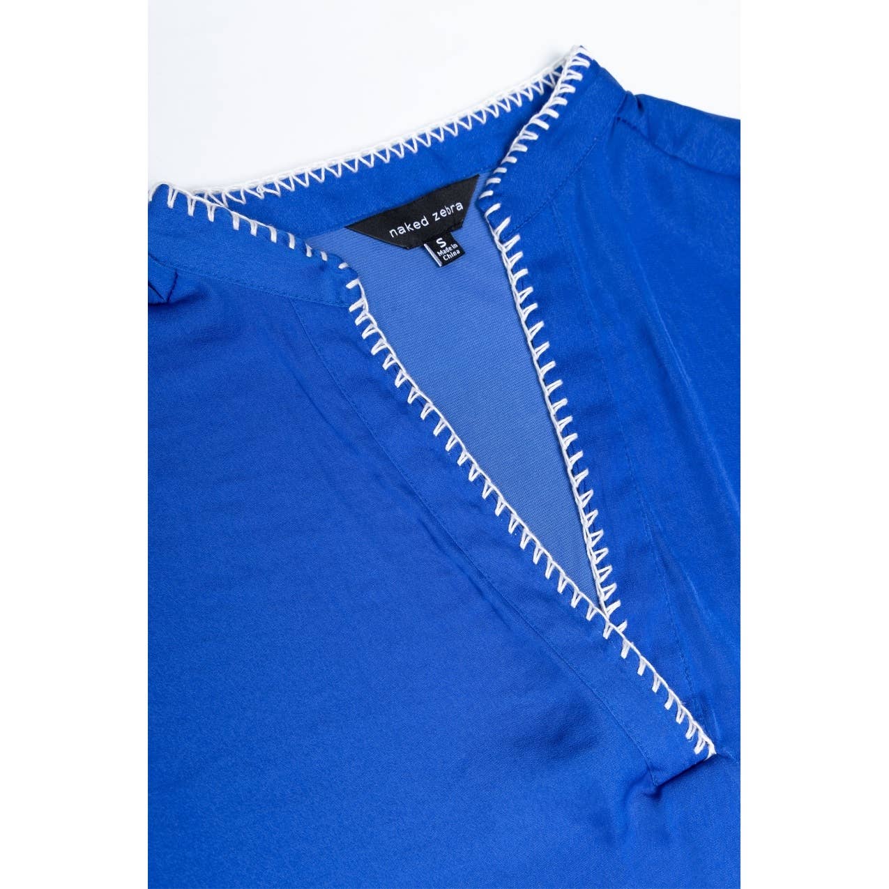 Naked Zebra - Venta al por mayor Blusa - Mujer - Blusa regular con hombros caídos y pespunte.1