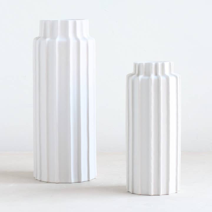 The Floral Society - Wholesale Vase - Ceramic Ribbed Cylinder Vases2