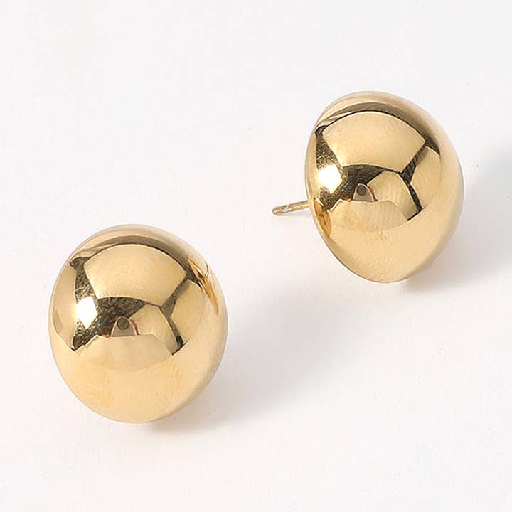 Øreringe i rustfrit stål med 18K guldbelægning for engroshandel hos Sensibling Corp.