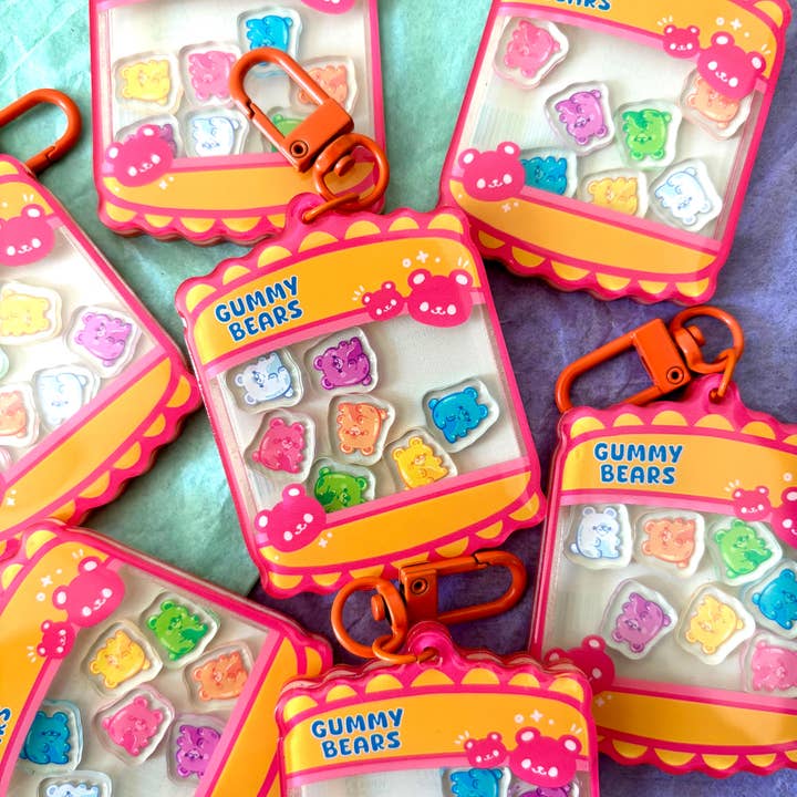 Stars and Sprinkles - Vente Porte-clés – enfant - Porte-clés shaker oursons en gélatine