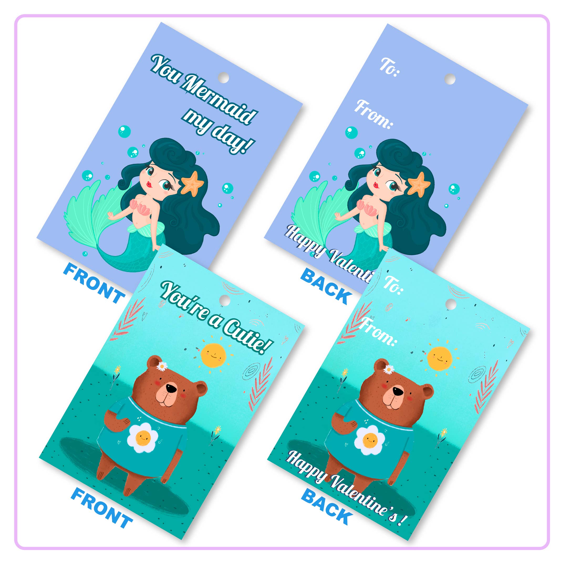 TDV Homes - Vente Cartes de Saint-Valentin - Paquet de 30 cartes pour la Saint-Valentin, échange en classe6