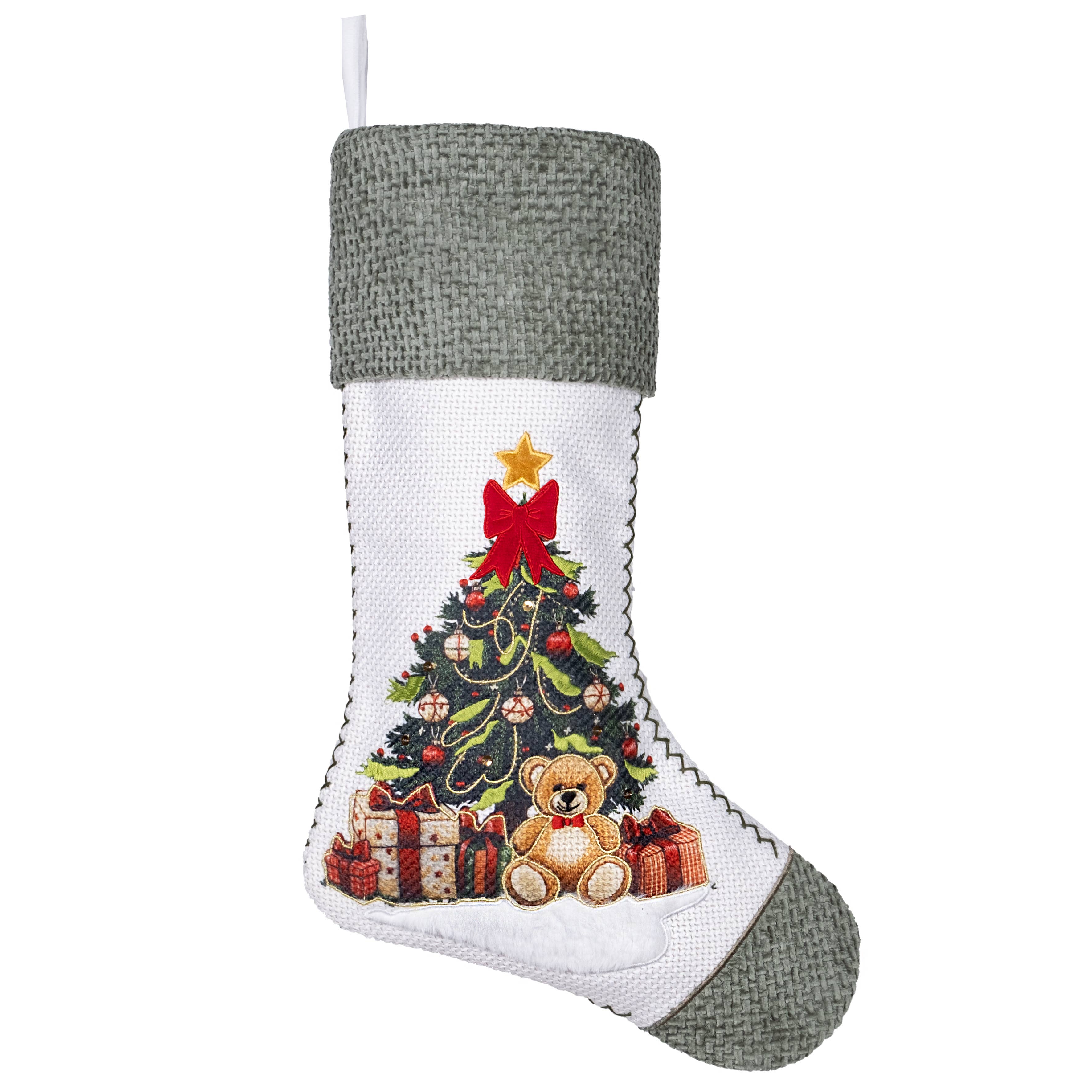 GEXWORLDWIDE - Wholesale Holiday Stocking - New Vintage Stitched Christmas Stockings Holiday Decor1