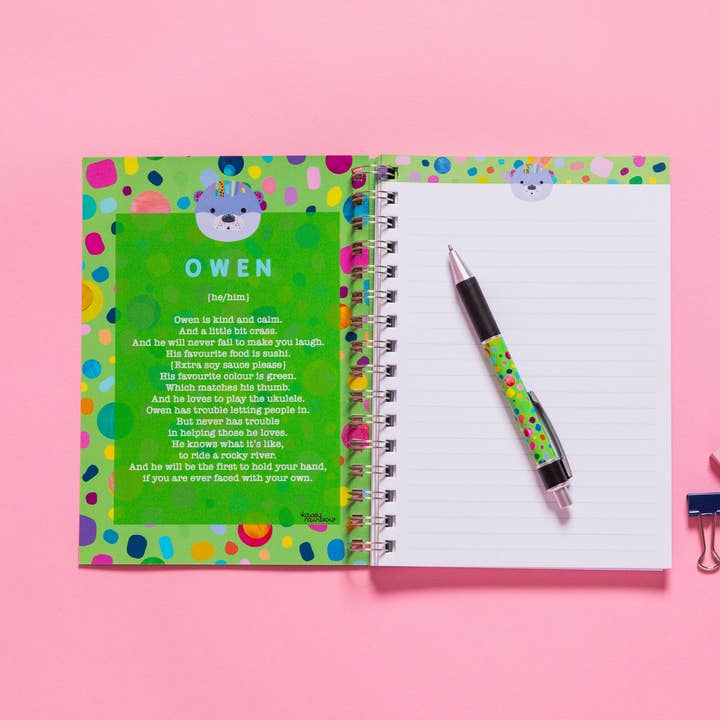Padtastic Stationery - Wholesale Pen - Green Pebbles Pen3