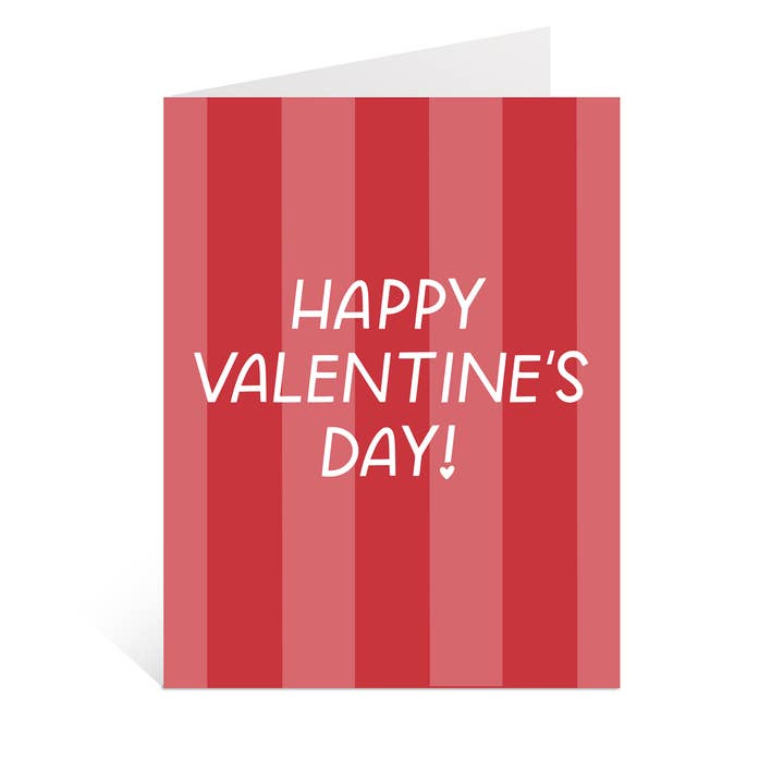Happy Valentine's Day Stripe Greeting Card for wholesale by Just Follow Your Art