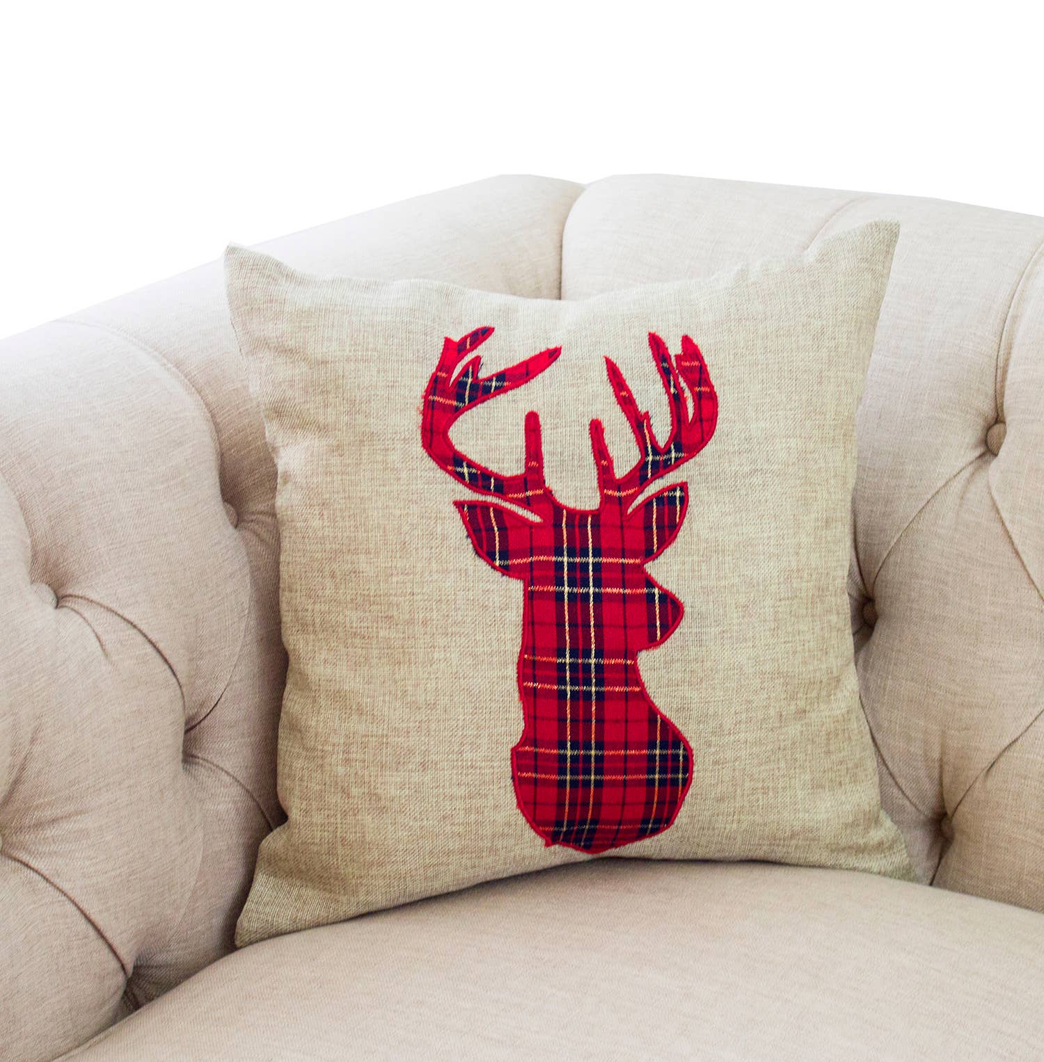 Fennco Styles - Wholesale Throw/Decorative Pillow - Plaid Reindeer 17" Decorative Throw Pillow8