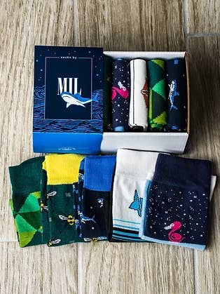 5p Socks Box | GOTS Organic cotton| MIL for wholesale by MIL