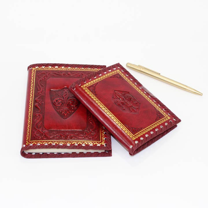 San Lorenzo Design - Wholesale Notebook - Stamped Leather Notebooks, Refillable Lined Pages, Italian