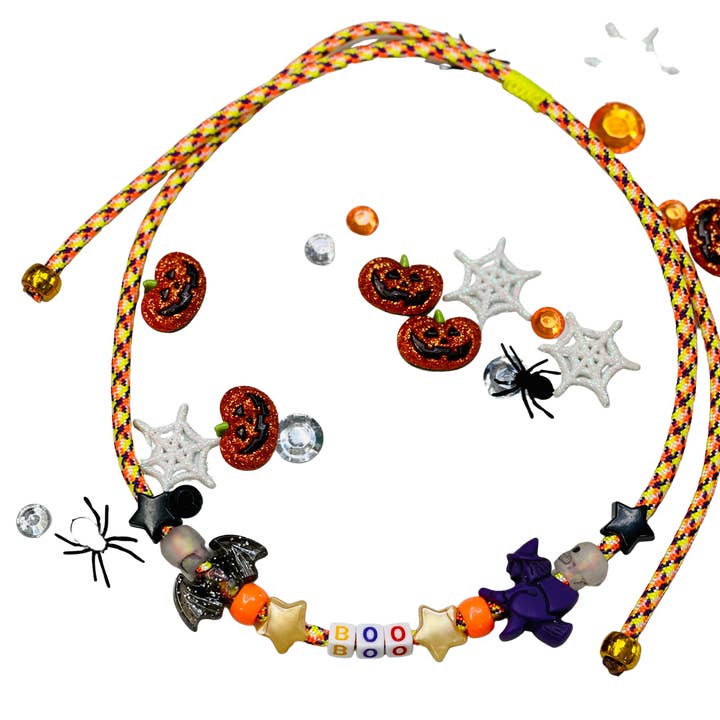 Halloween BOO Corded Adjustable Paracord Necklace for wholesale by Sadie’s Moon