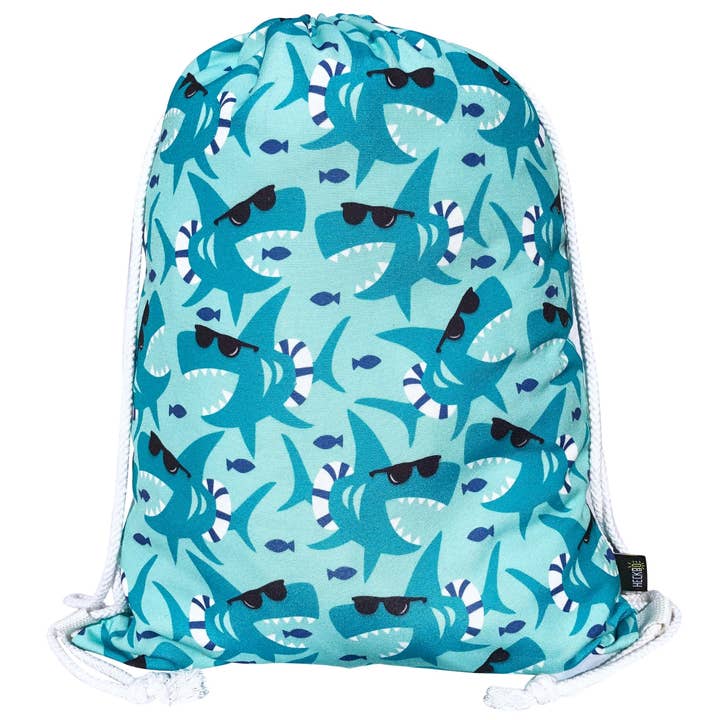 Borsa da palestra per bambini squalo con occhiali per la vendita all'ingrosso da parte di HECKBO