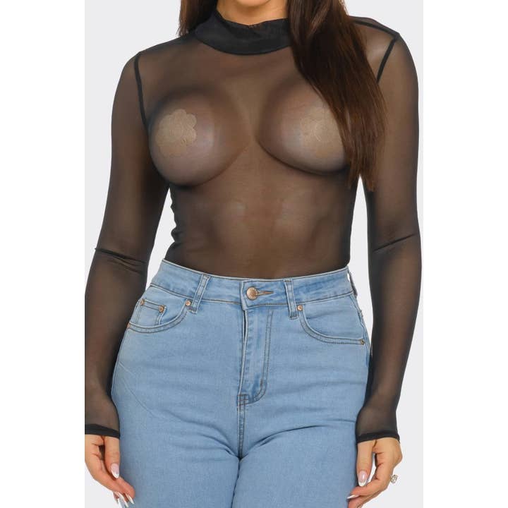 Plus Size Animal Print Solid Top Mesh Sheer See for wholesale by SEXY STAR DESIGN INC
