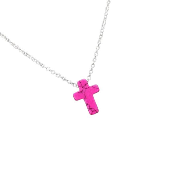 The Bling Barn - Wholesale Pendant/Charm Necklace - A Summertime Cross Dainty Necklace3