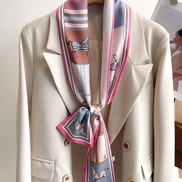 UZ Wholesale Store - Wholesale Scarf - Women's - Animal Printed Striped Scarf
