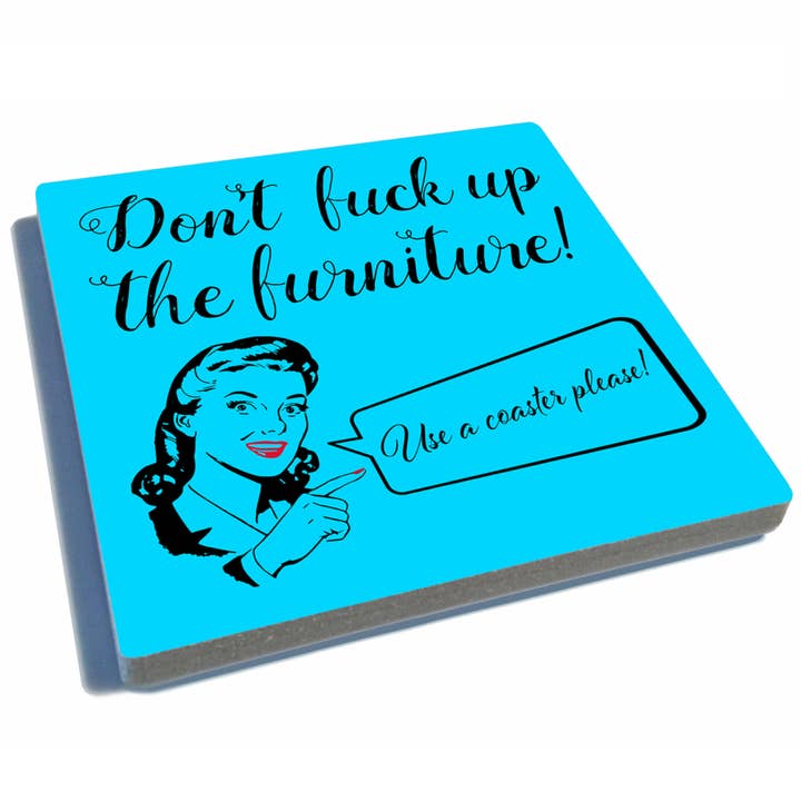 Porta-copos de pedra com suporte em cortiça - Use uma montanha-russa por favor! por atacado de EXIT82ART