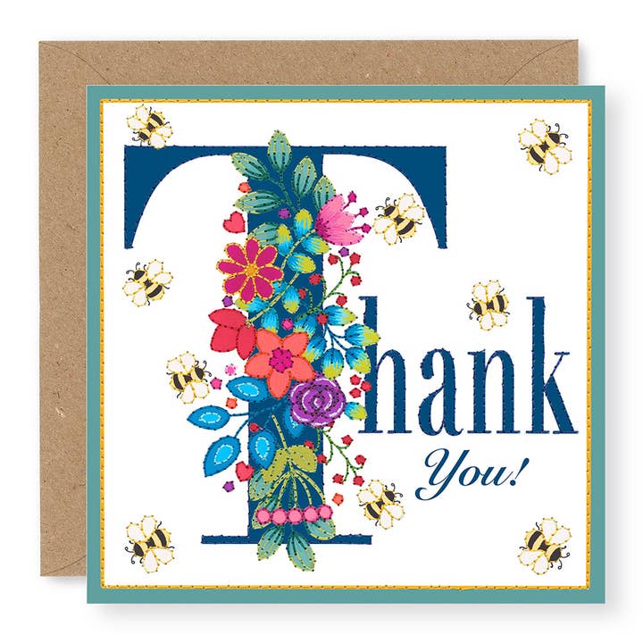 Bouquet Thank You for wholesale by Jane Buurman Handmade (Greetings Cards)