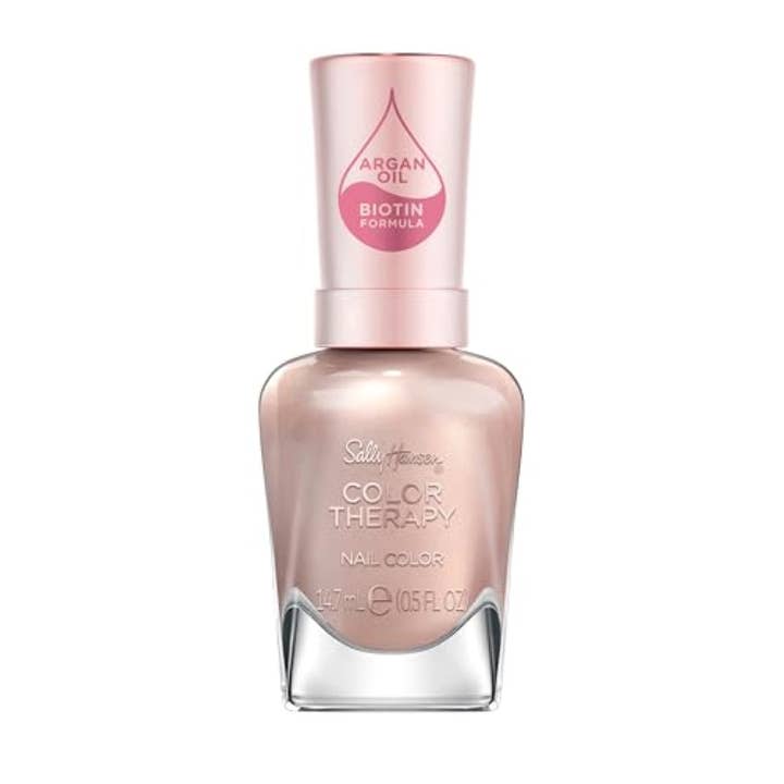 Esmalte de Uñas Sally Hansen Color Therapy | Biotina, Aceite de Argán, Larga Duración, Uñas Saludables, Fortalecedor de Uñas, Semi-Opaco | 200 Powder Room | Color de Uñas Nude Suave para venta al por mayor de Kasa Style