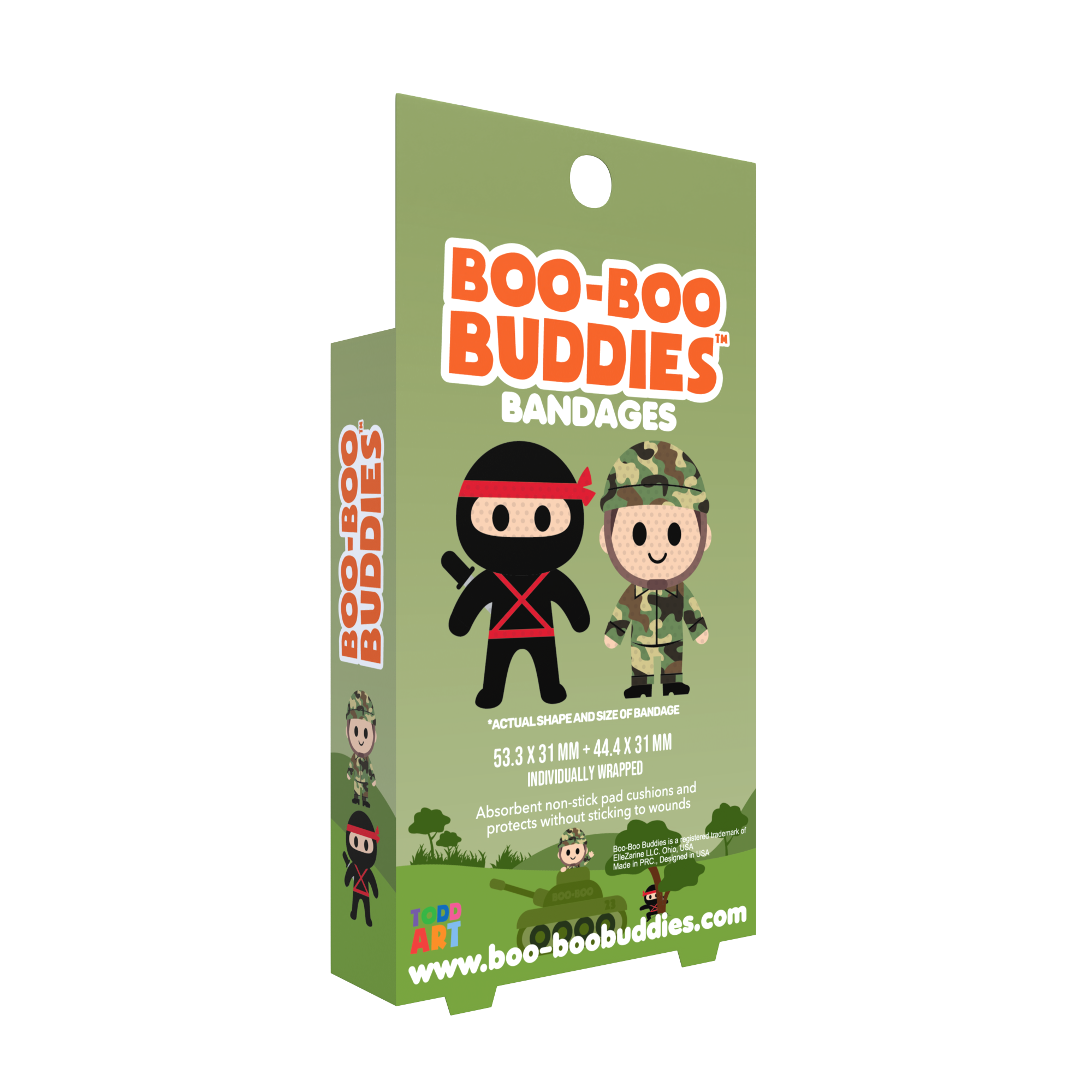 Boo Boo Buddies - Wholesale Bandaids/Bandages - Kids Bandages – Soldier + Ninja (24 Count, Latex-Free)4