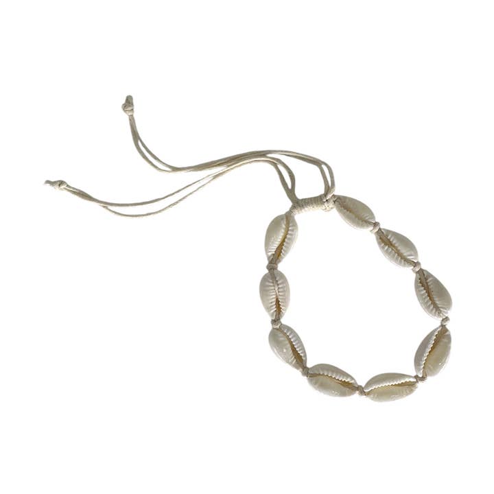 Kauriskal Justerbar Snor Armbånd eller Ankelkæde Creme for engroshandel hos Maka Imports