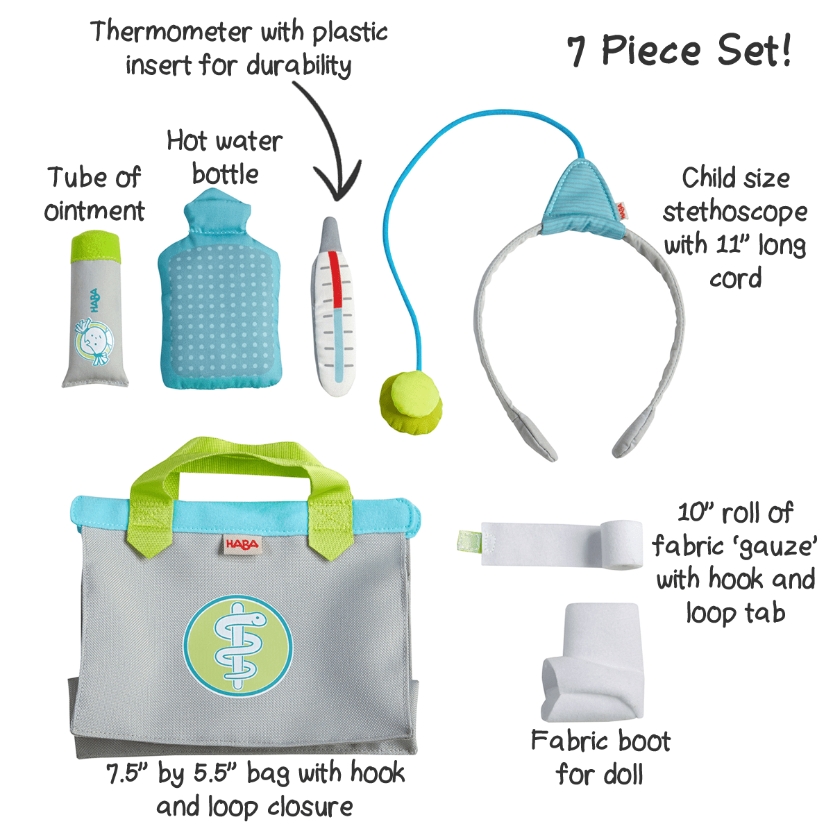HABA USA - Wholesale Doll Accessory Kit - Kids - Doll Sized Doctor Play Set5