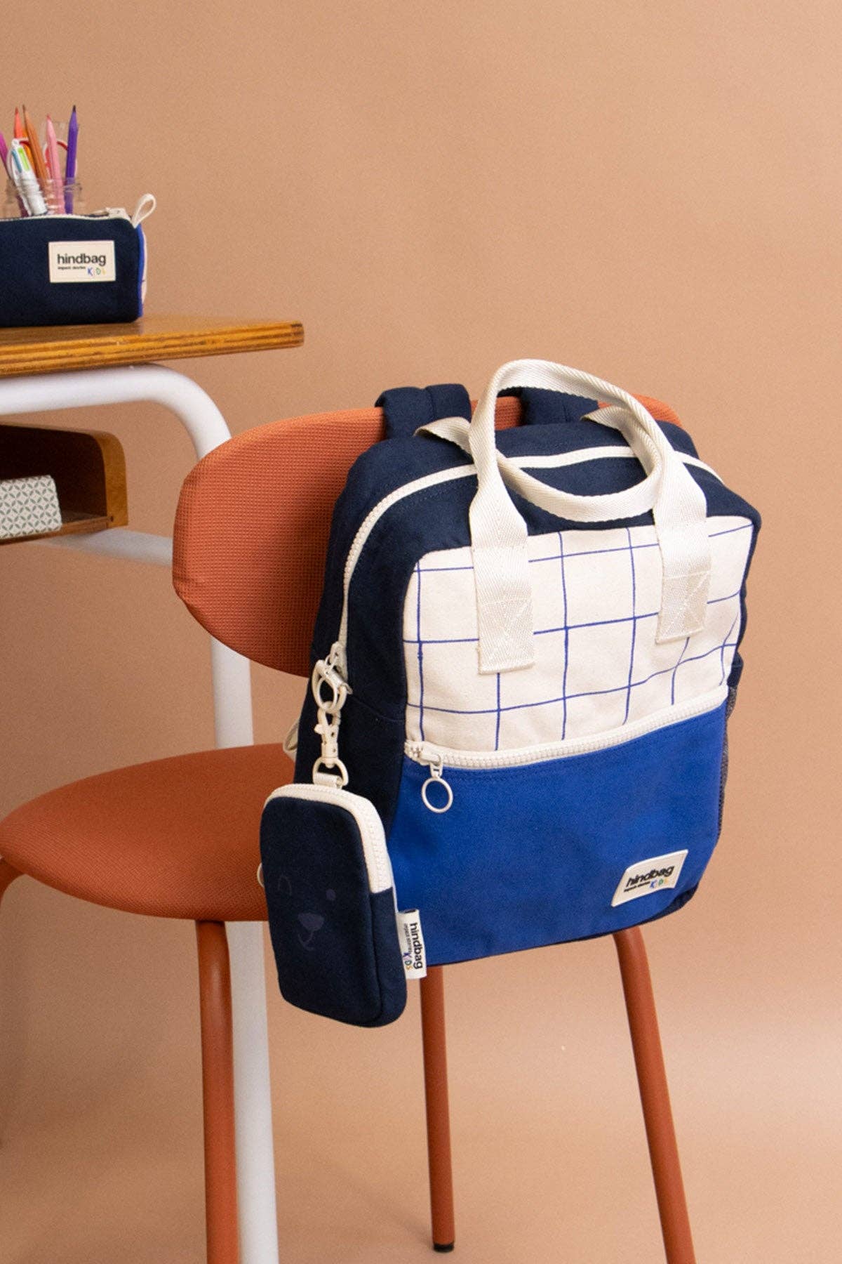 Hindbag - Wholesale Backpack - Kids - Arthur Tricolor Plaid Backpack2