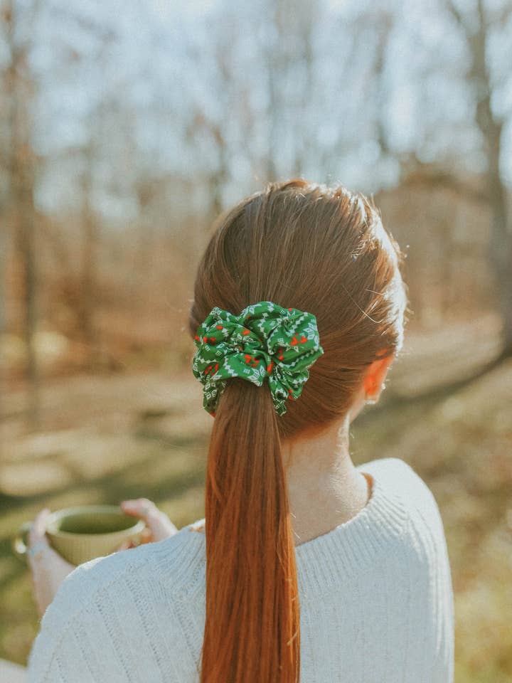 100% Silk Scrunchie -Winter for wholesale by Dreamy Sundays