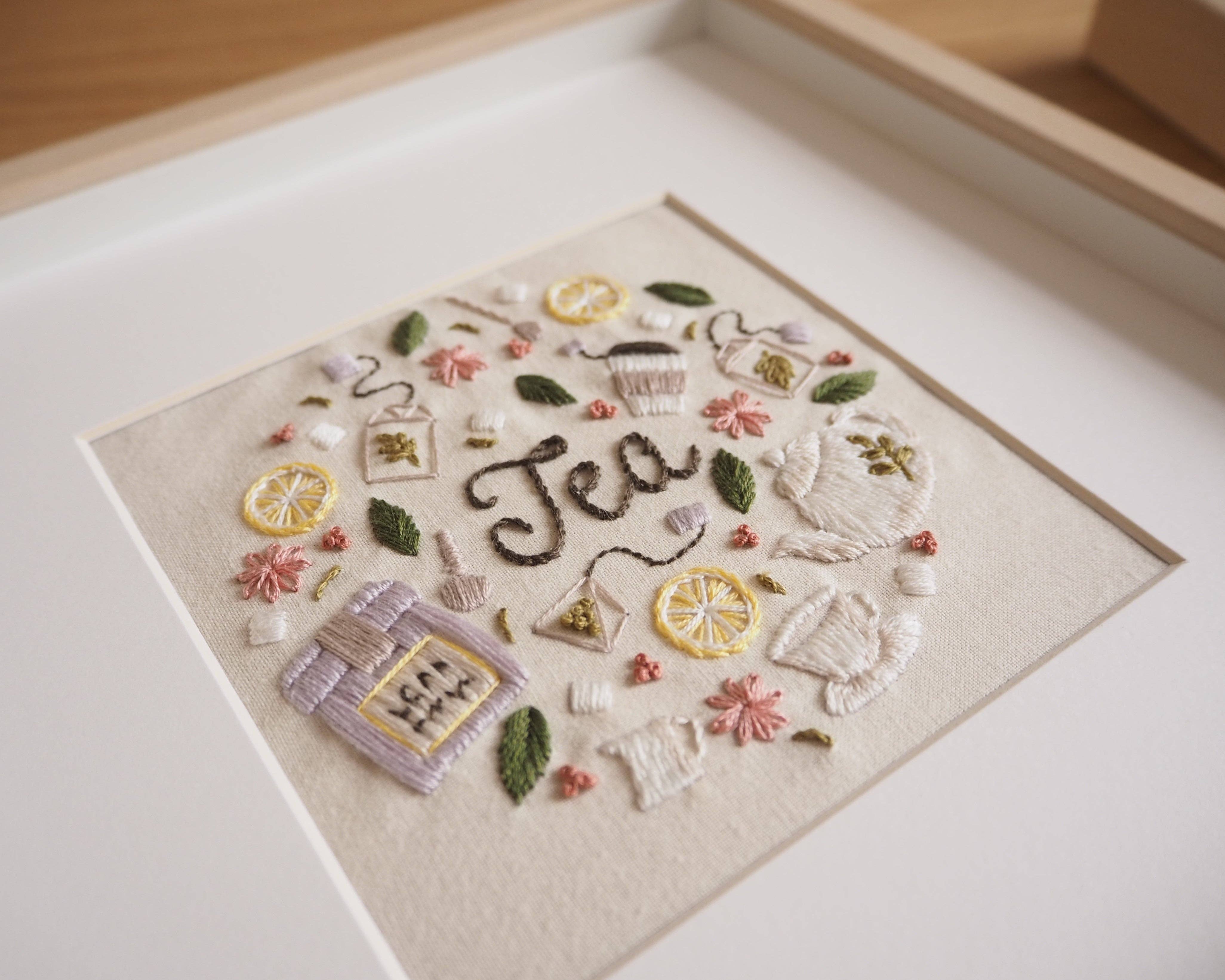 BlueCatCraftCA - Wholesale DIY craft kit - DIY Embroidery Kit Tea Lover from Coffee & Tea Collection2