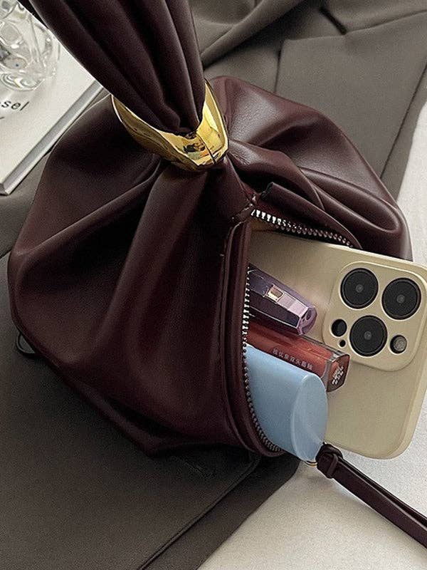 BORDEAUX Vouwdelen schoudertas met ritssluiting en gespleten inzetstukken voor groothandel op Faire4