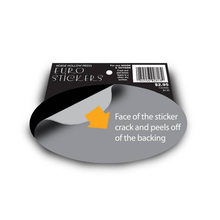 Horse Hollow Press - Wholesale Sticker - Oval Equestrian Horse Sticker / Piaffe Dressage / WATERPROOF