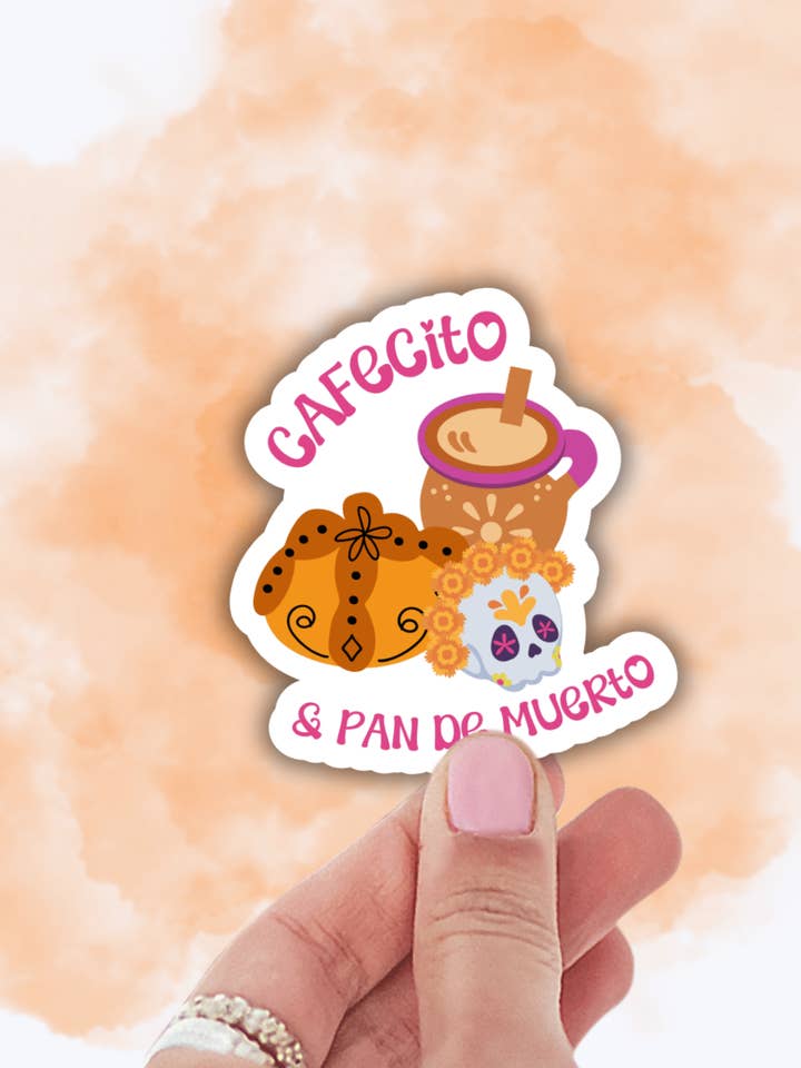 Autocollant Cafecito, autocollants muertos, décalcomanie jour des morts pour la vente par Lalatina Shop