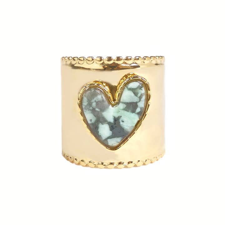 Cassette Barcelona - Wholesale Cocktail/Statement Ring - Stainless Steel Heart Ring3