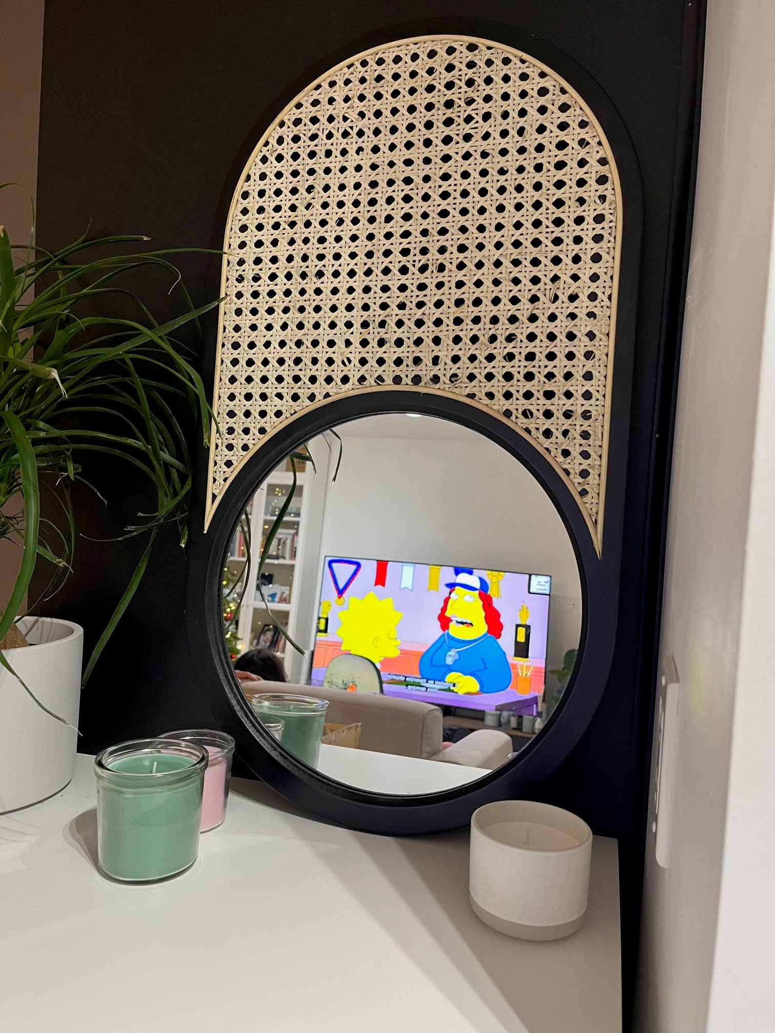 Coucou Bamboo - Wholesale Wall Mirror - 60cm Oval Wood Mirror|Oval mirror decor made of wood frame3