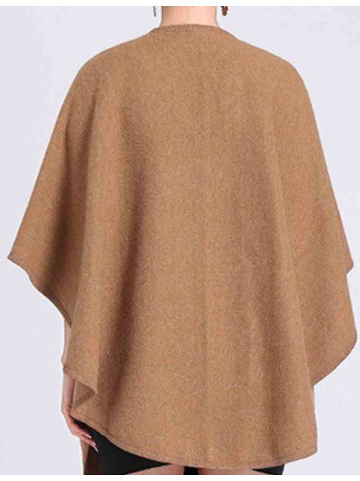 Sweetkama - Wholesale Cape – Women's - Ladies Solid Color Short Sleeves Knit Shawl Cape2